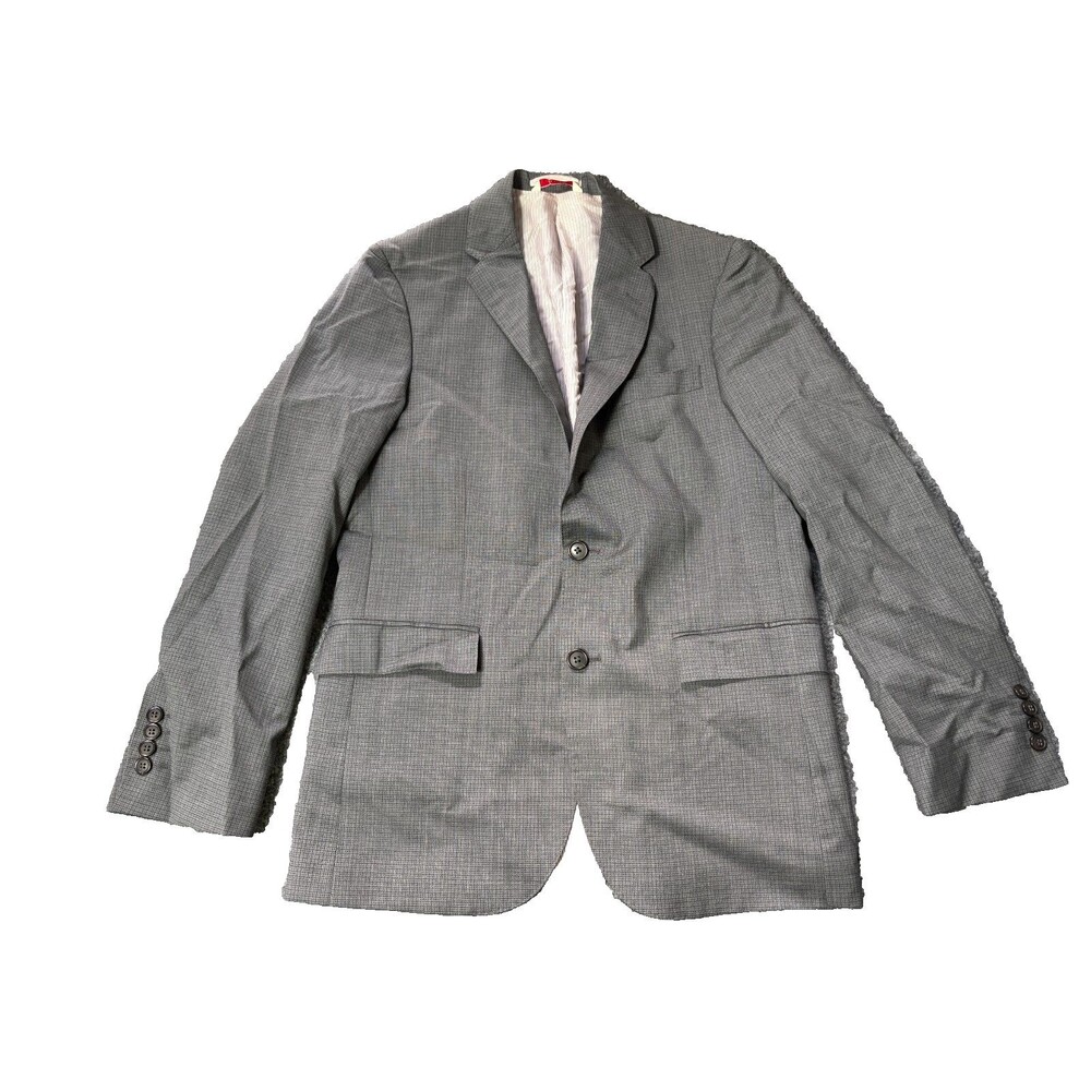 Brooks Brothers Red Fleece  Blazer Jacket Suit Mens 38 Reg Gray Wool Tessuto